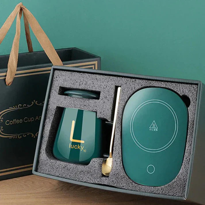 Electric Coffee Mug Warmer Set طقم سخان الكوب الكهربائي للقهوة