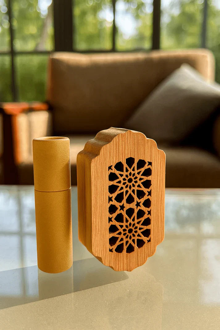 Mini Oud Stick & Wooden Air Freshener Box | عود ميني وعلبة معطر جو خشبية